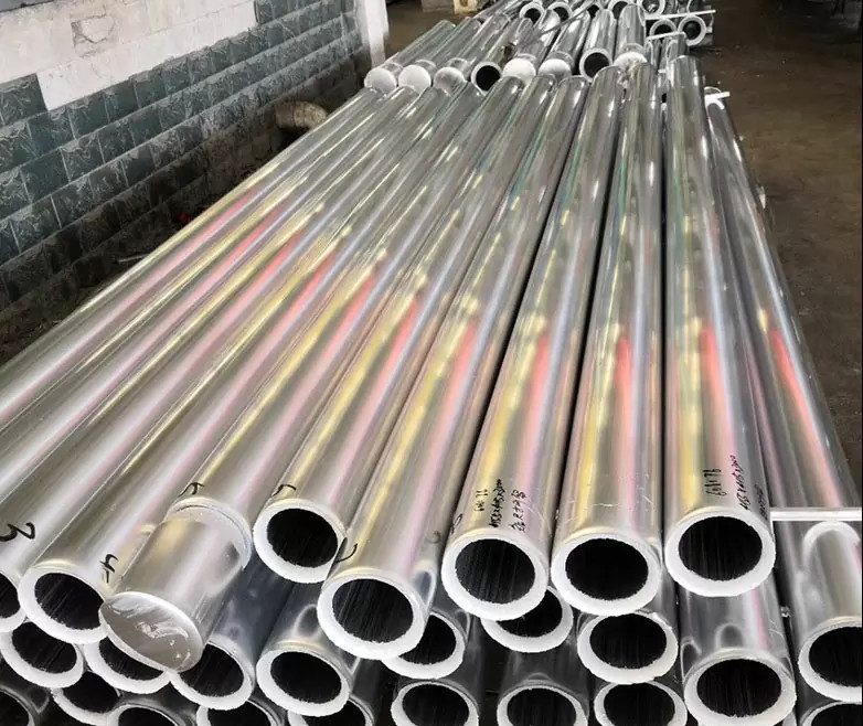 Round 6063 Aluminium Tube Pipe Brushed Sand Blasted