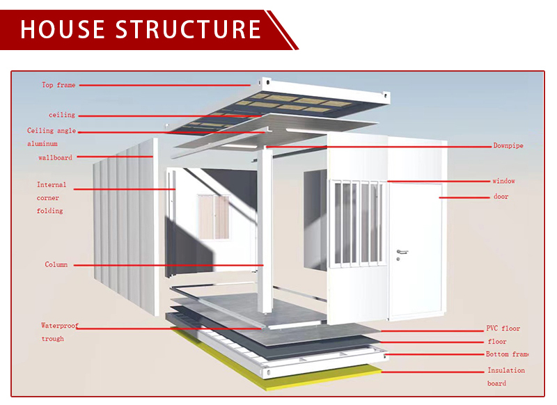 Removable Prefab Storage Container Warehouse Office Flat Pack Portable House for OEM/ODM