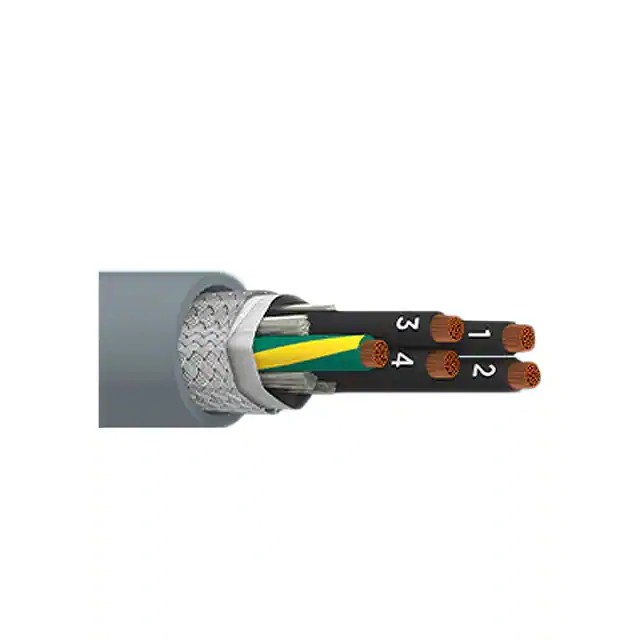901205cy Sl001 Alpha Wire Cable 5con 12awg Slate Shld Feet