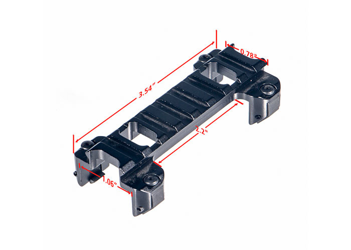 3.5 Inch Length Picatinny Rail Mount , Tactical Rings And Bases Low Profile For Discreet