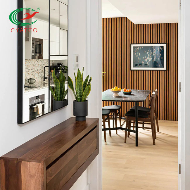 High Durability Wood Veneer Sound Absorbing Panels 21mm Fire Resistance