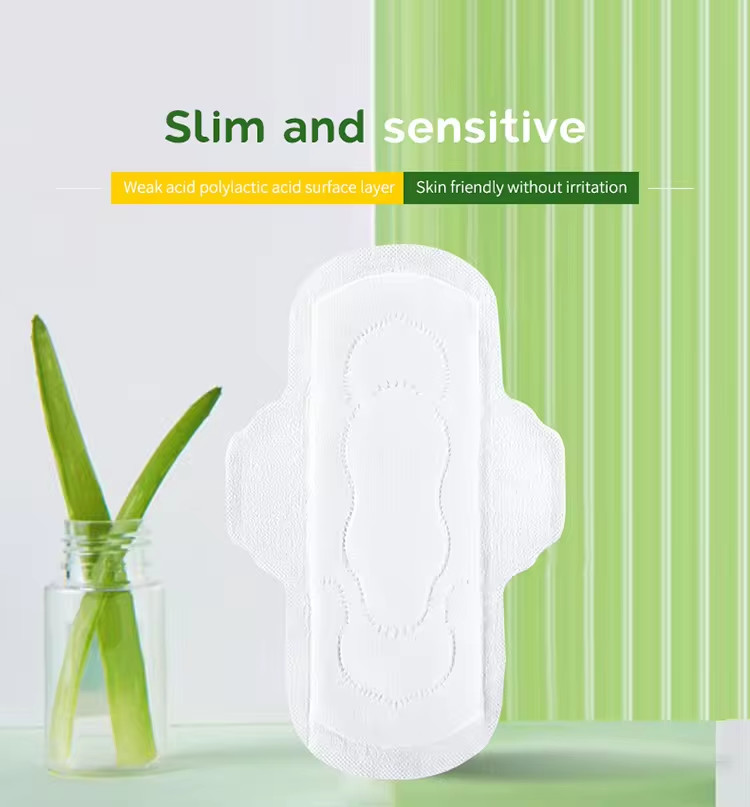 Personalized Quick Drying Surface Organic Sanitary Pads With Breathable PE Film