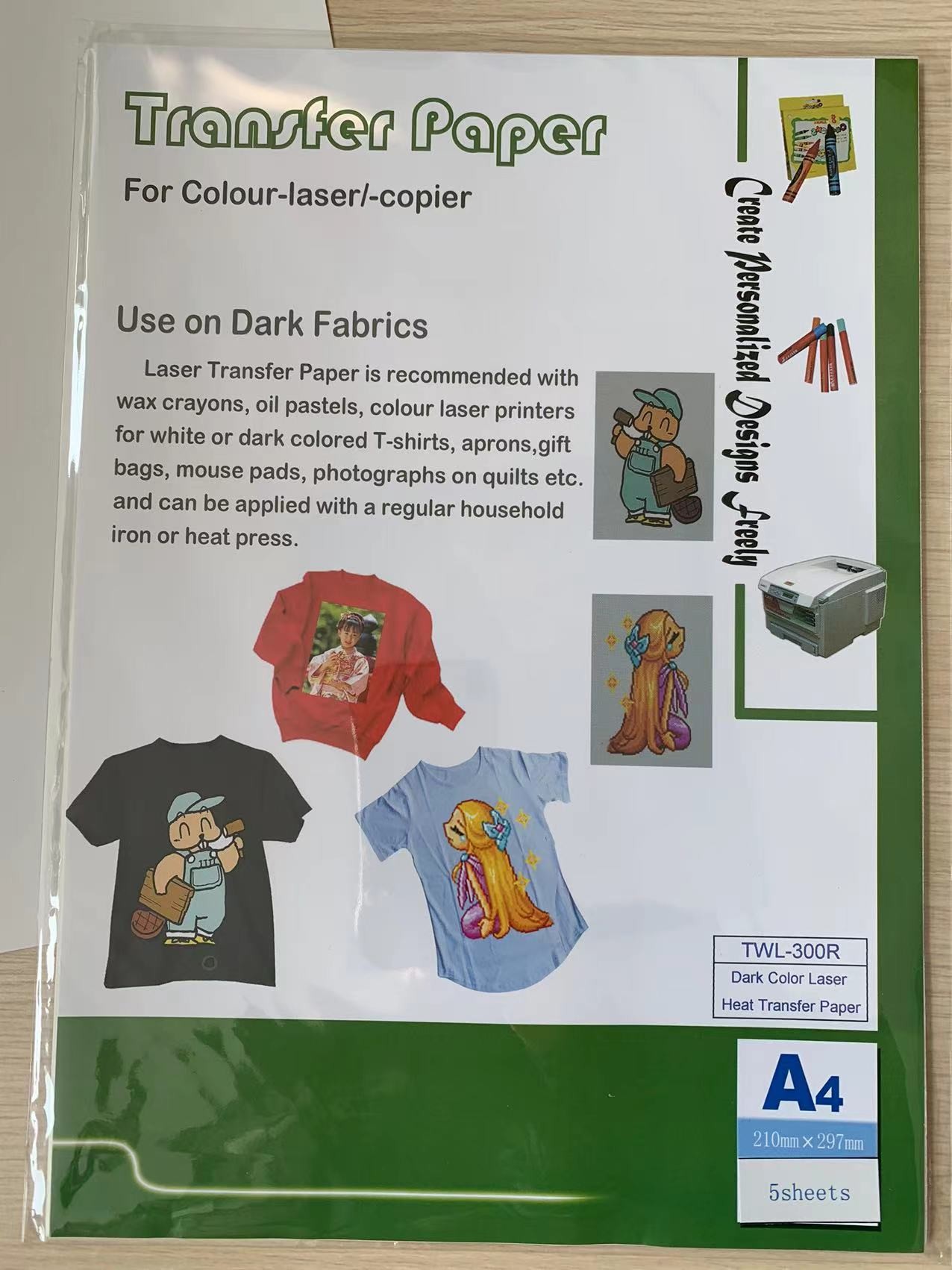 A3 / A4 Inkjet Heat Transfer Paper For Cotton Fabric Textile