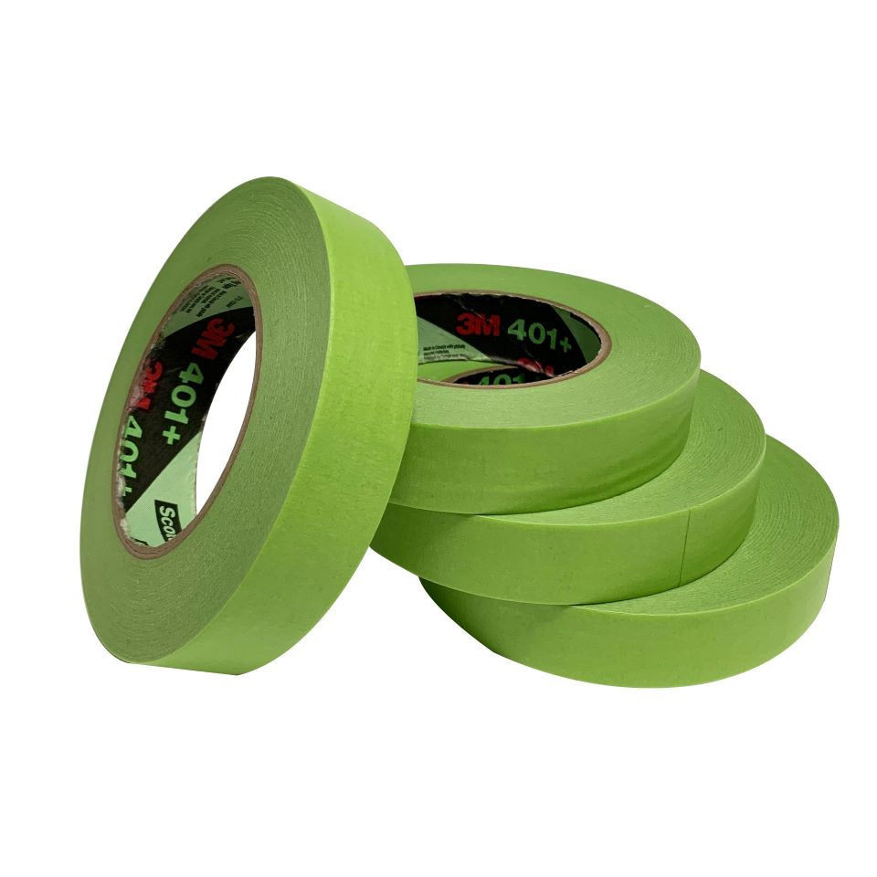 3M 401+ Green High Temperature Resistant Paint Masking Tape
