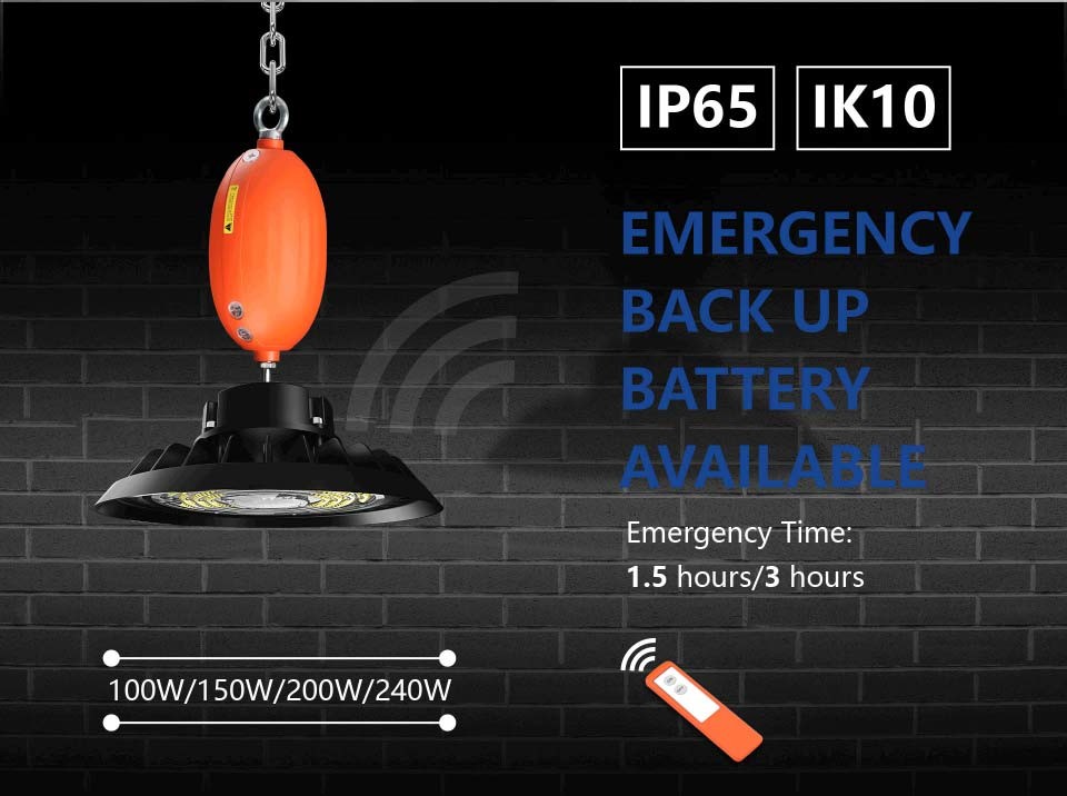 Indoor IP65 UFO LED High Bay Light 100W 150W 200W 300W