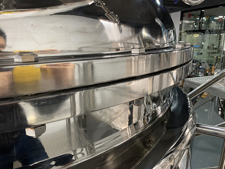 3000L Vacuum Emulsifying Mixer With Load Cell Cosmetic Cream Making Machine