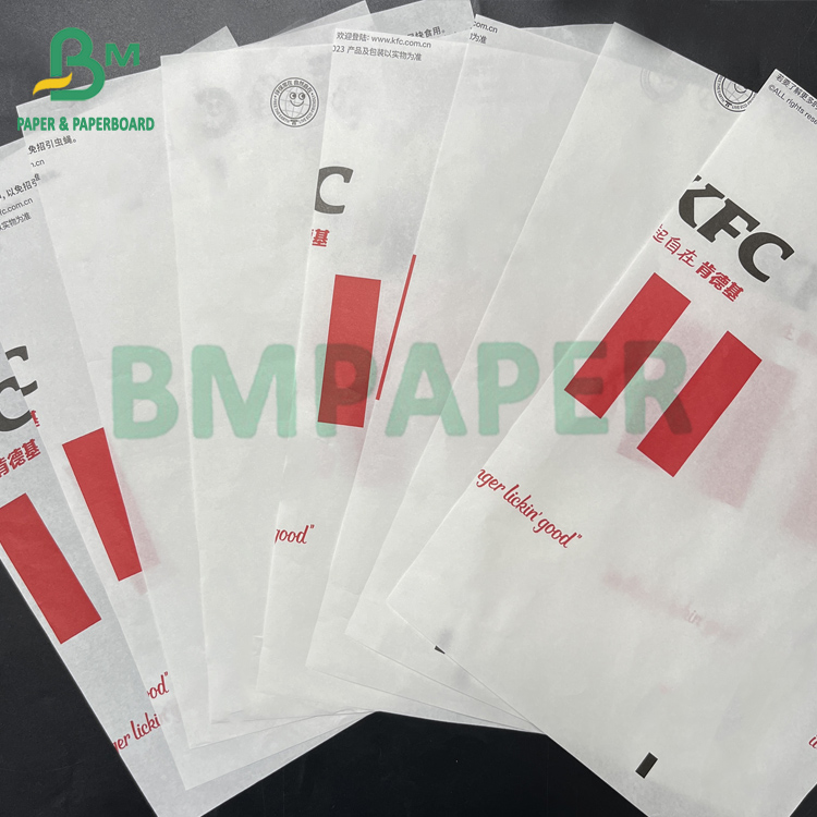 Snack bag 35gsm 50gsm Greaseproof Food Wrapping Paper Kraft Paper