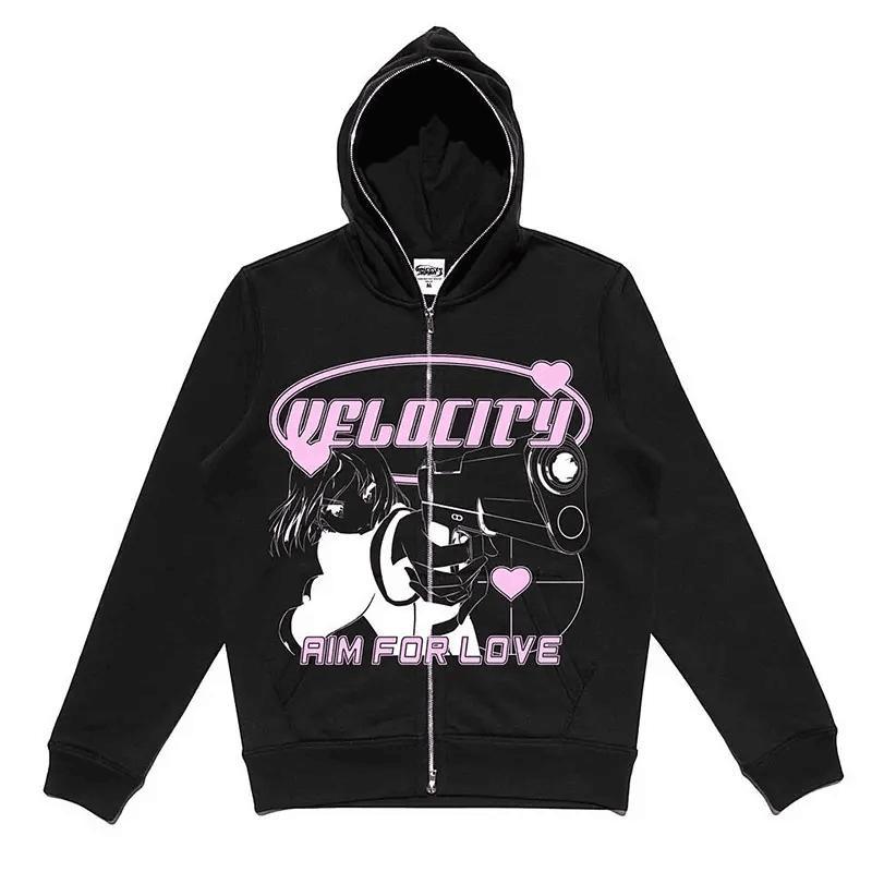 OEM Custom Oversized High Quality 100% Cotton Full Face Zip up Hoodie Heavyweight Screen Printing Logo Custom Full Zip Hoodie