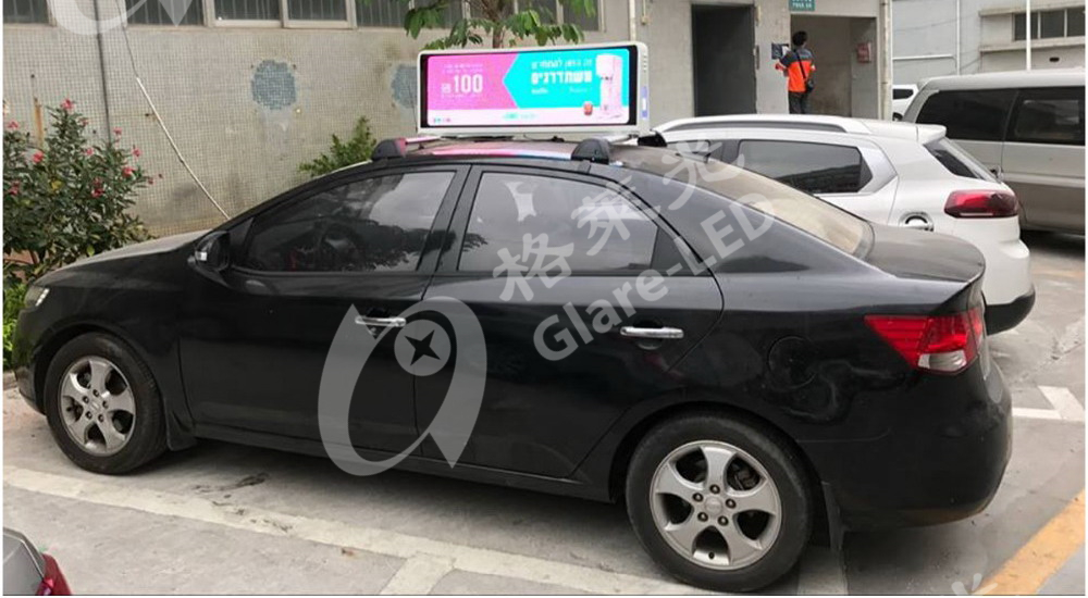 3 In 1 LED Type P5 On Car Top Advertising Taxi Roof LED Display 5000nits