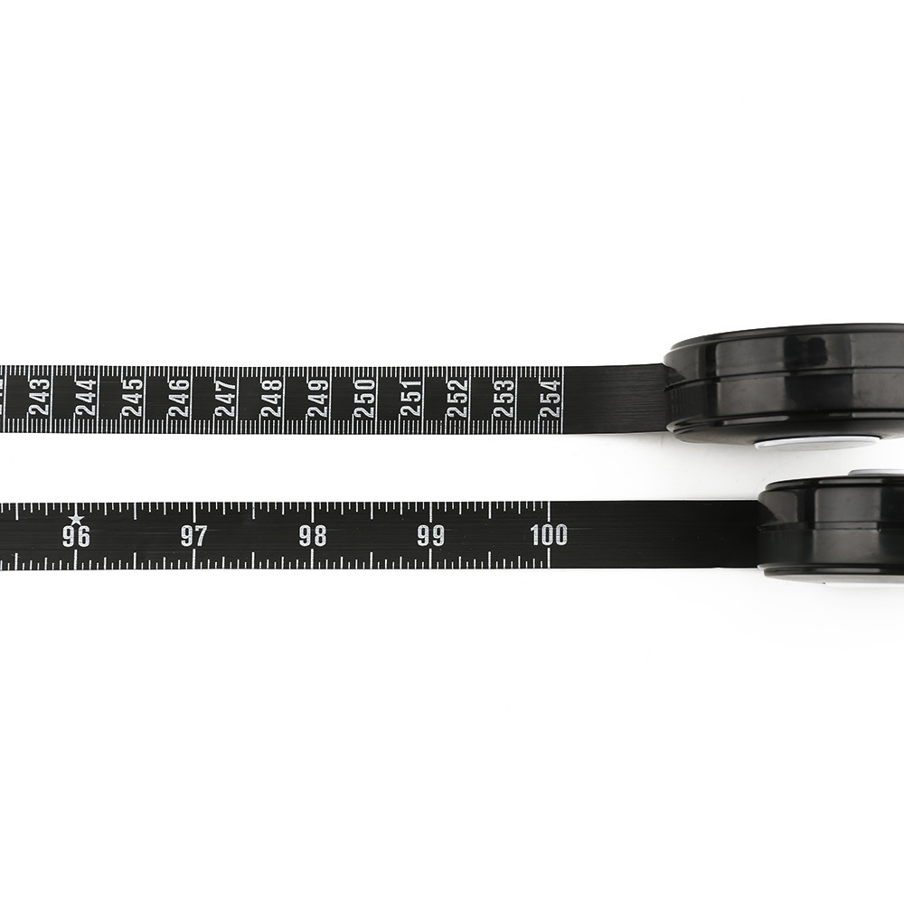Wintape Clear Large Numbers 100 Inches 2.5meters Extra Long Black Tape Measure For Clothing Designer