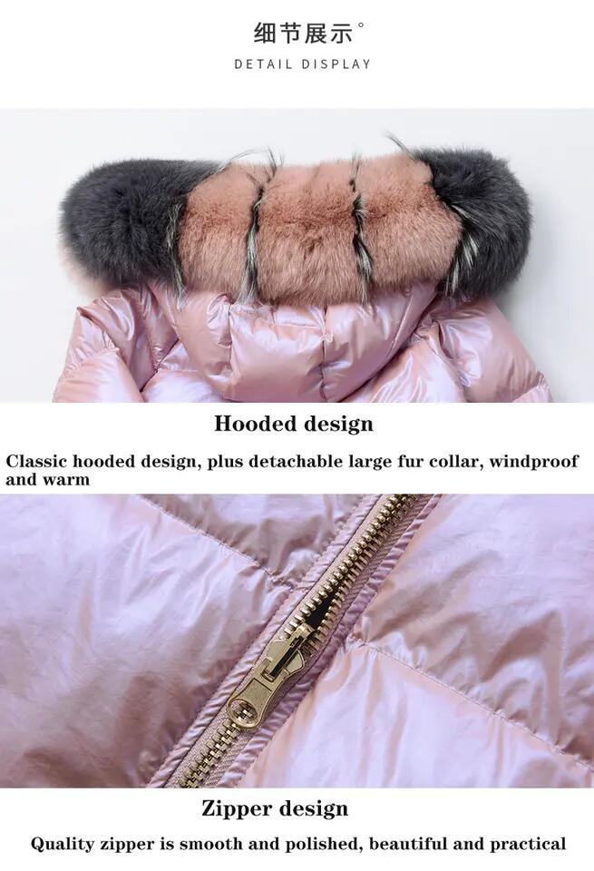 Fox Fur Collar Down Jackets Bubble Coats Women Short Coats for Ladies Puffer Jacket Winter Coats Women