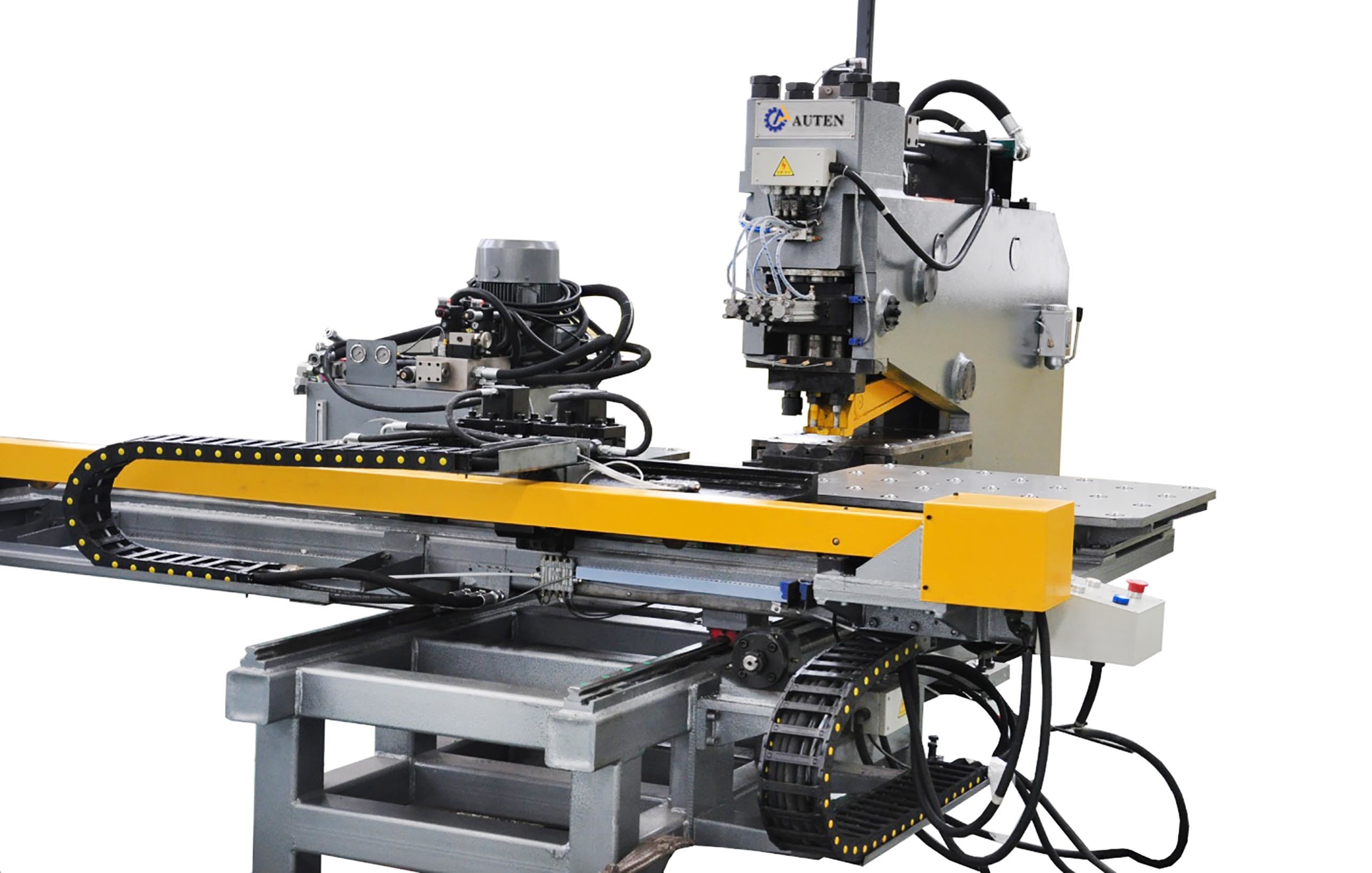 Low Noise CNC Plate Punching And Marking Machine , Steel Plate Machine Long Life