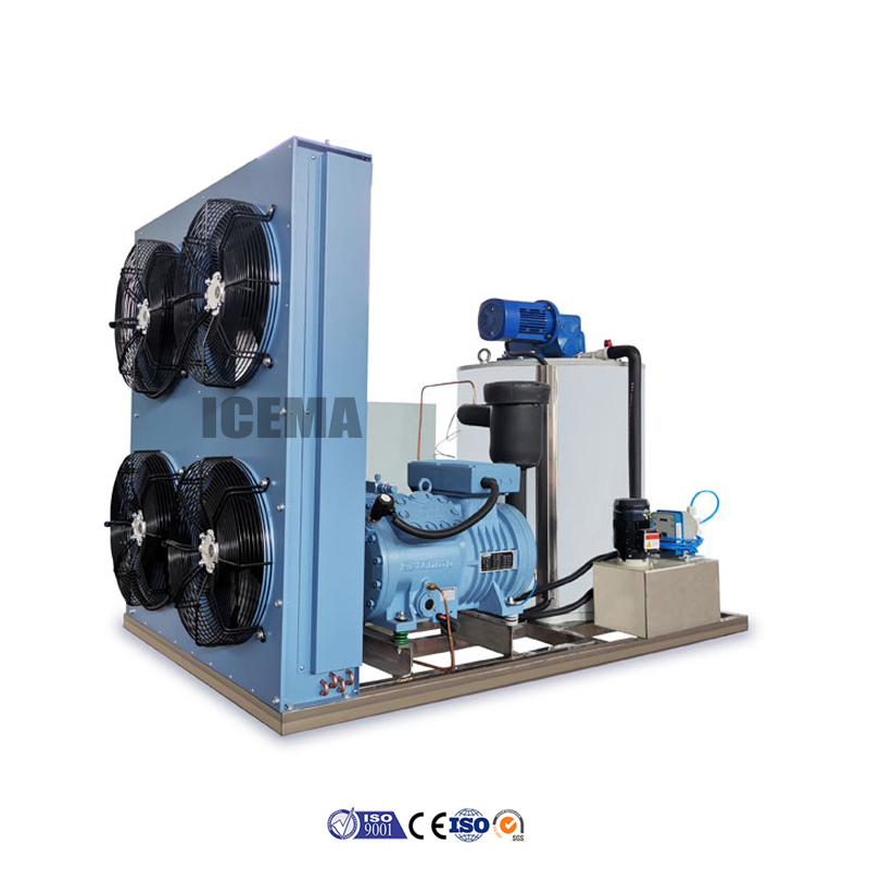 6500 KG Voltage 380V/3P/50HZ Ice Flake Machine for Seafood Fishery at March Trade Fair