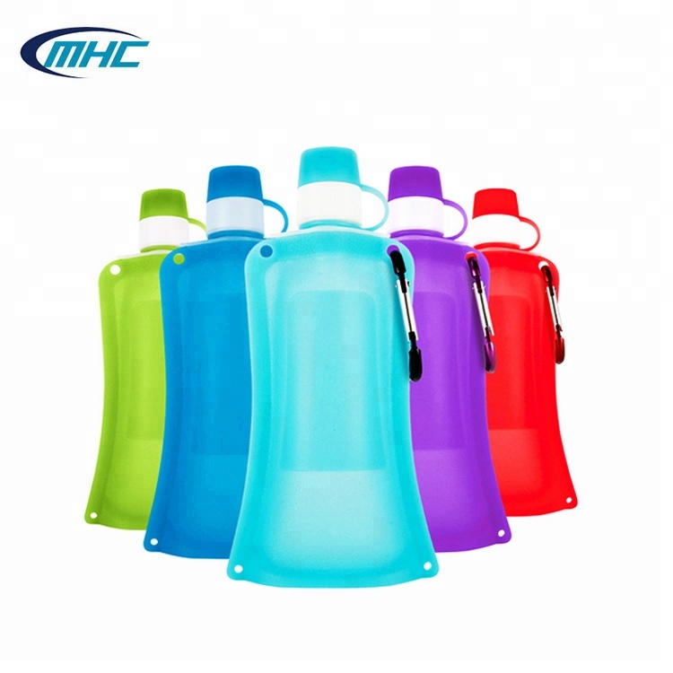 0.5L Collapsible Silicone Water Bottle Daily Portable Outdoor Sports Water Bottle