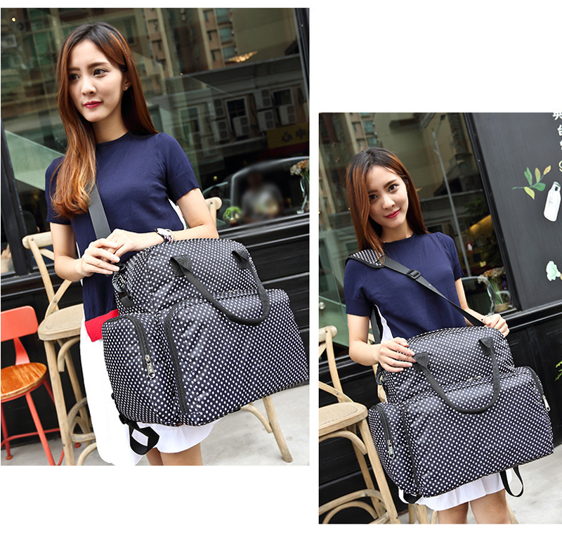 Waterproof Anti-theft Nappy Tote Diaper Bag Multi-Function Travel Backpack Maternity Diaper Shoulder Bag with Changing Mat