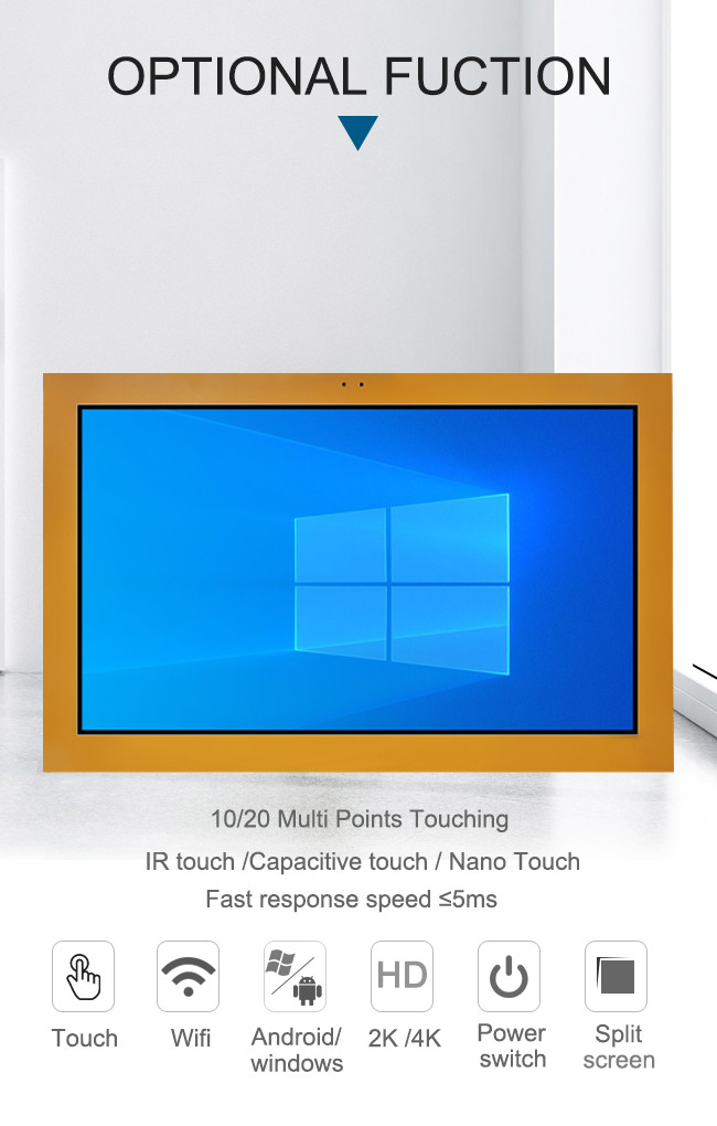 Anti Vandalism IP65 External Digital Advertising Screens Rustproof