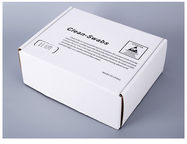 Paper Handle White Cotton Bud Swab Round Head For Cosmetic Cleaning