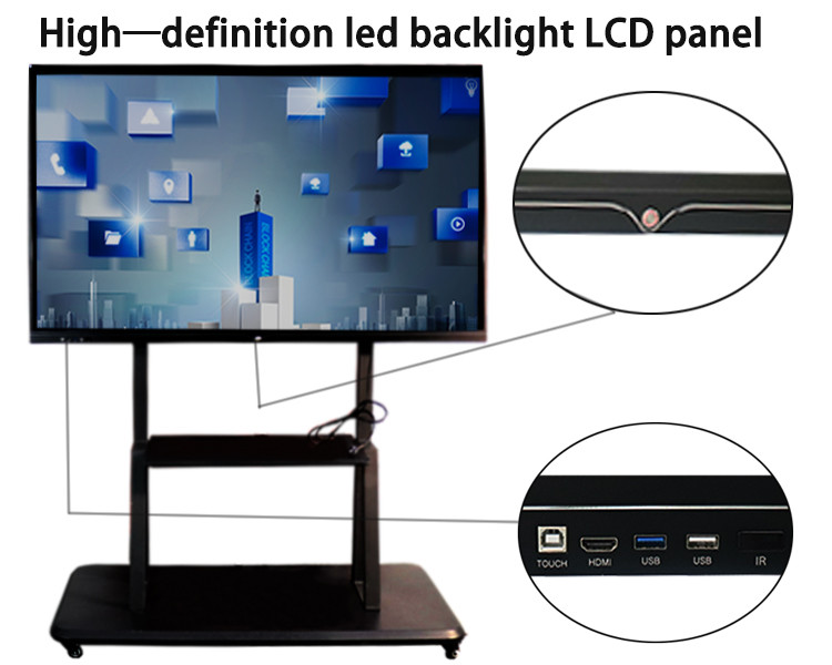 96 Inch Interactive Flat Panel Displays Multi Touch Portable Interactive Whiteboard ROHS