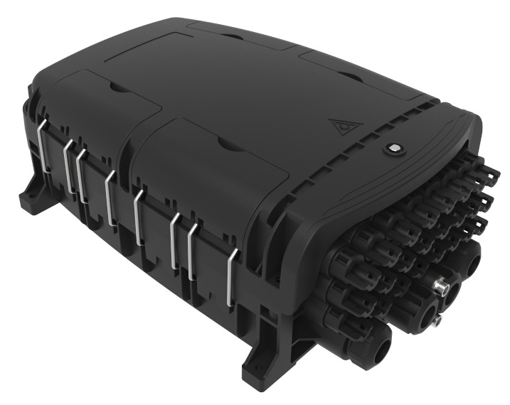 GFS-24QX Fiber Distribution Box IP68 378*255*116mm max 72cores 24 household aerial/wall/pole-mounted