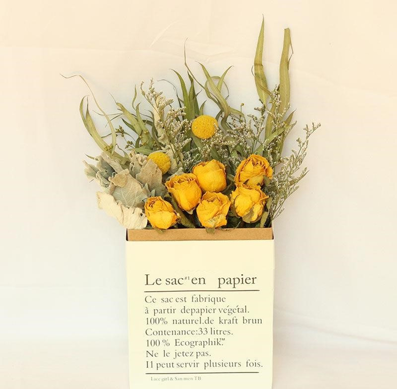Black Paperboard Letter Pocket Bouquet Rose Packaging Holder Bag for Flower Packaging