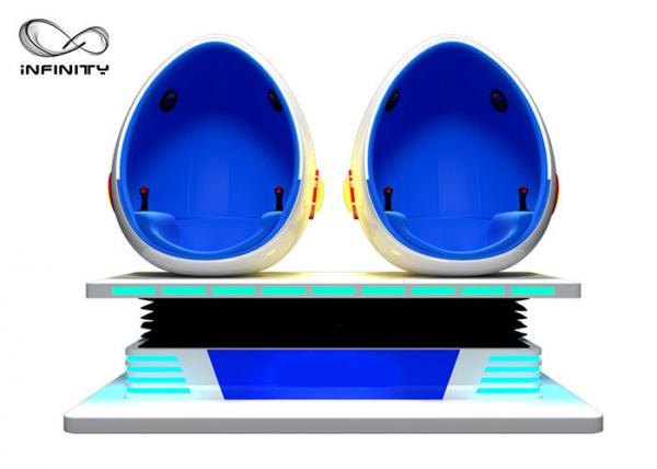 Quality INFINITY Popular 9D Egg VR Cinema 2 Seats Blue / White Color For Business Investment for sale