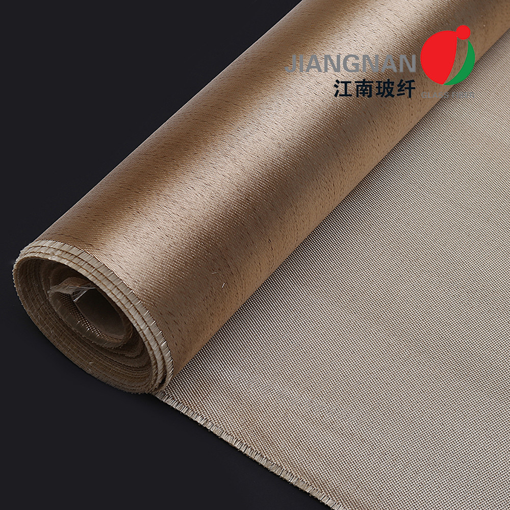 Caramelized Heat Treated Fiberglass Fabric Smoke Free 0.8mm Thickness