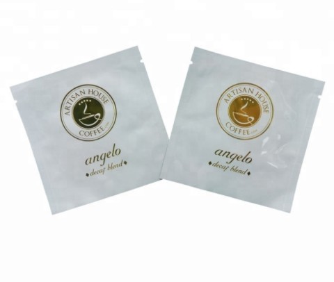 Green coffee tea bags/ plastic tea sachet packaging bag /small tea coffee sugar bag