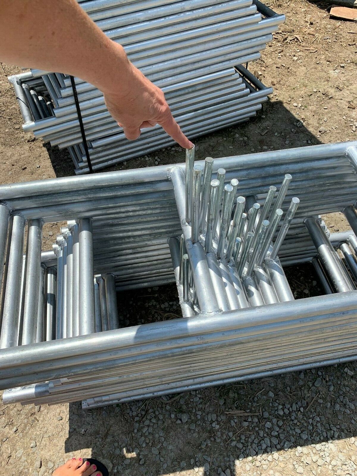 6ft X 12ft Temporary Fence Panel Hot Galvanized Chain Link Construction