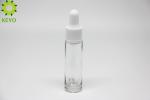 Thick Bottom Clear Glass Foundation Pump Bottle 10ml Corrosion Resistant