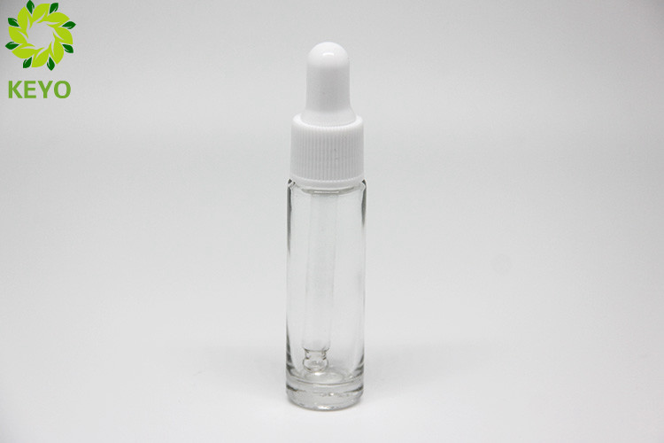 Thick Bottom Clear Glass Foundation Pump Bottle 10ml Corrosion Resistant