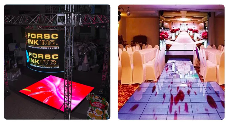 HD Interactive Lighted Floor Panels Led Display Tiles P3.9 Indoor Fixed Installation