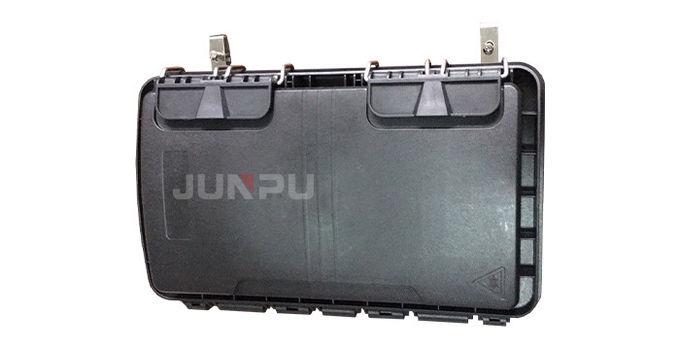 96 Core Horizontal Fiber Optic Splice Closure With 4 Trays In Black Color