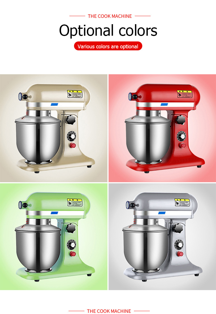 22KG Stainless Steel Multiple Color Spiral Kitchen Dough Mixer for Bread Beverage