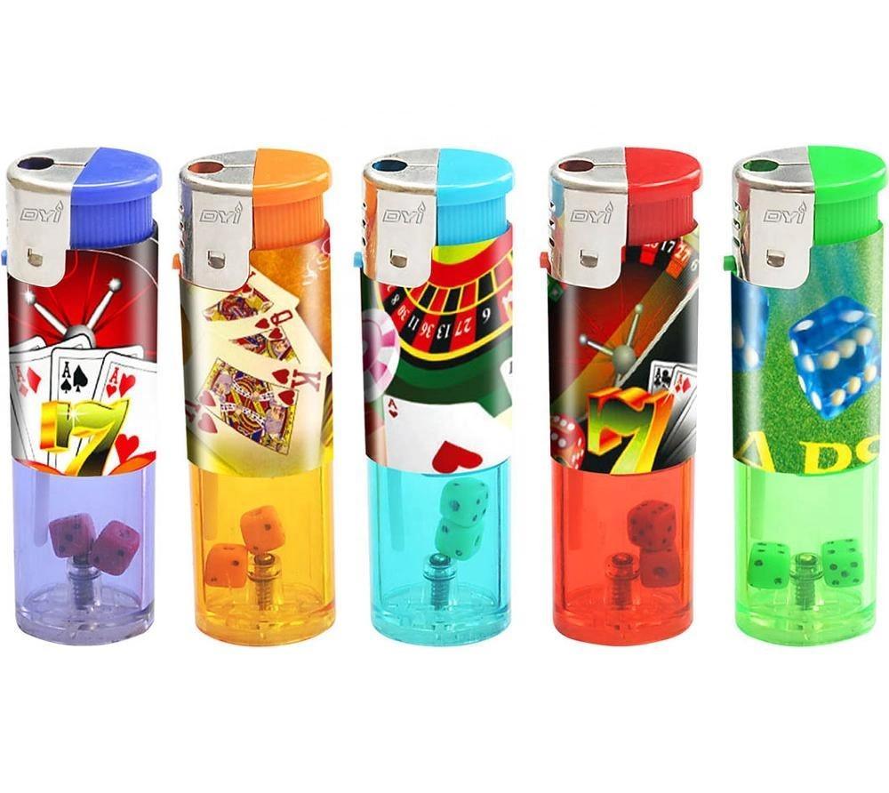 Dy-1701 LED Lamp Plastic Gas Electric Fire Lighter with Unique Style