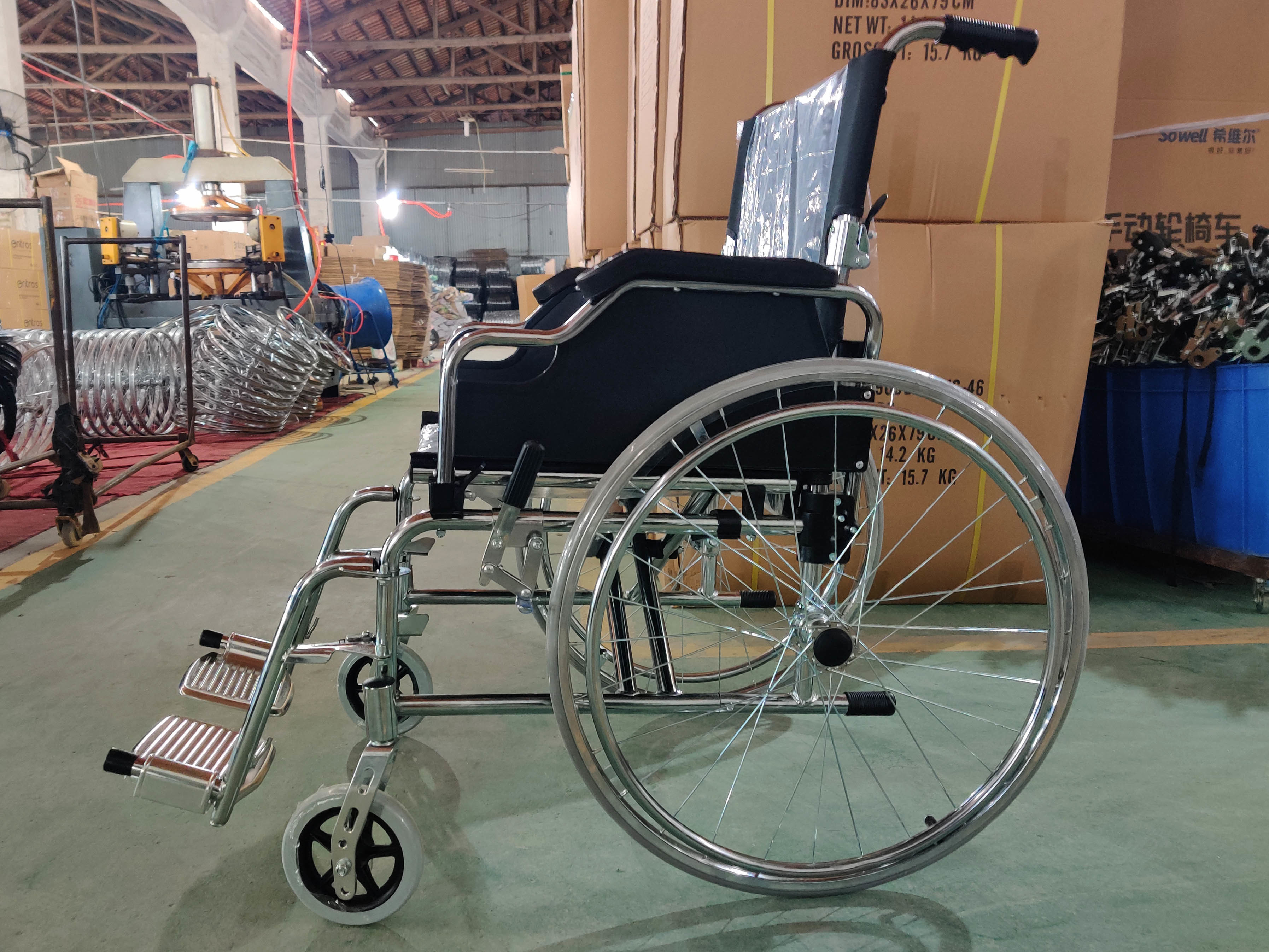 Multifunction Drive Foldable Wheelchair Foot Rests Removable