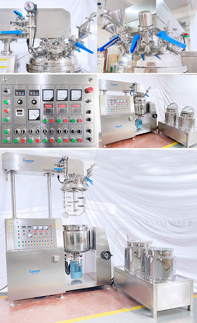 3600r/Min Vacuum Emulsifying Machine , 45 Degree Cosmetic Cream Mixer Machine