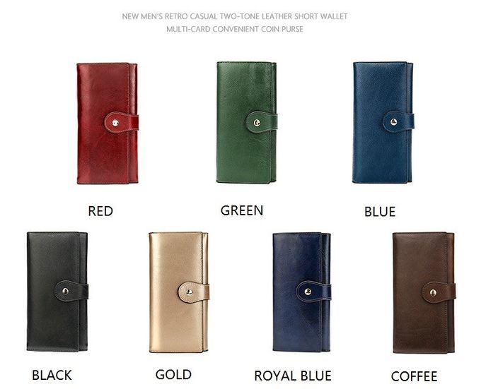 Personalized Women RFID Trifold Money Clip Genuine Leather Wallet