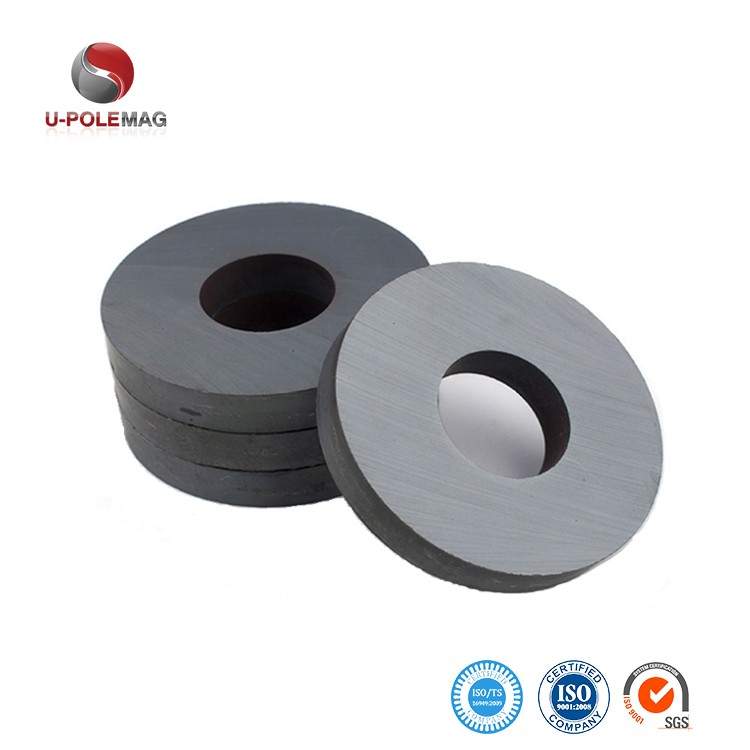 Customized Size Ferrite Ceramic Round Disc Ring Magnet for Motor in South America