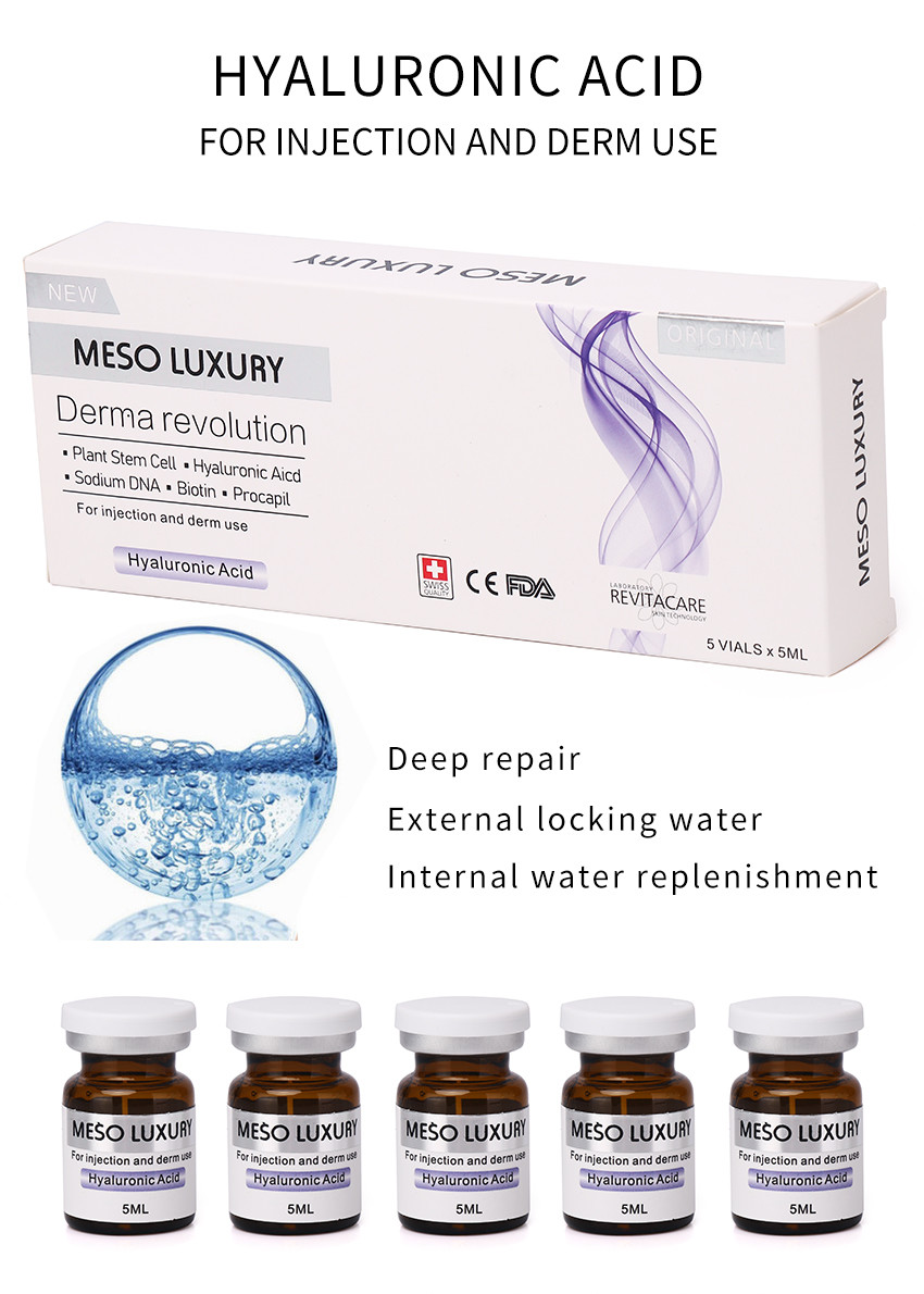 Private Label Moisturizing Hyaluronic Acid Serum Injections Luxury Mesotherapy Injections For younger Face