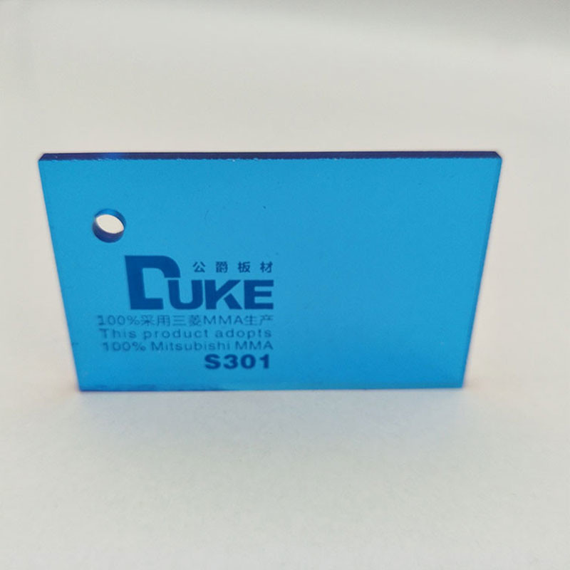 Blue Color Transparent Cast Clear Acrylic Sheet 1020X2030mm For AD Sign