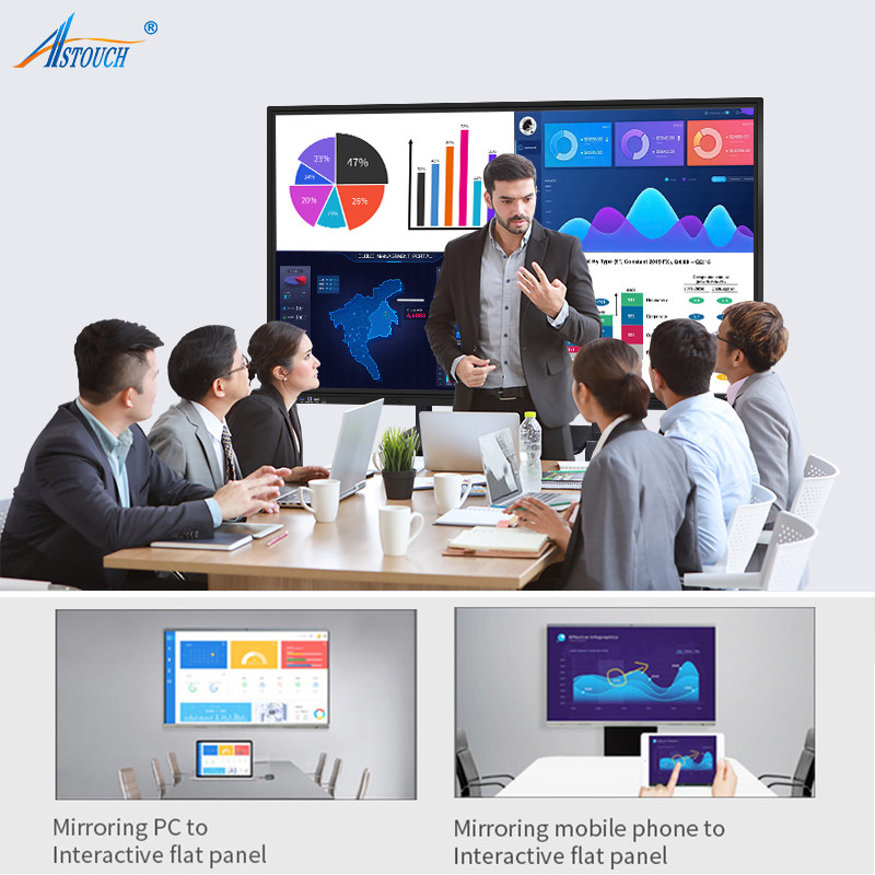 86 Inch Interactive Touch Panel Board Multitouch 60Hz Quad Core