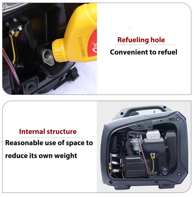 Inverter Gasoline Generator Portable Super Silent Mini Generator 1.2KW Frequency Conversion Generator