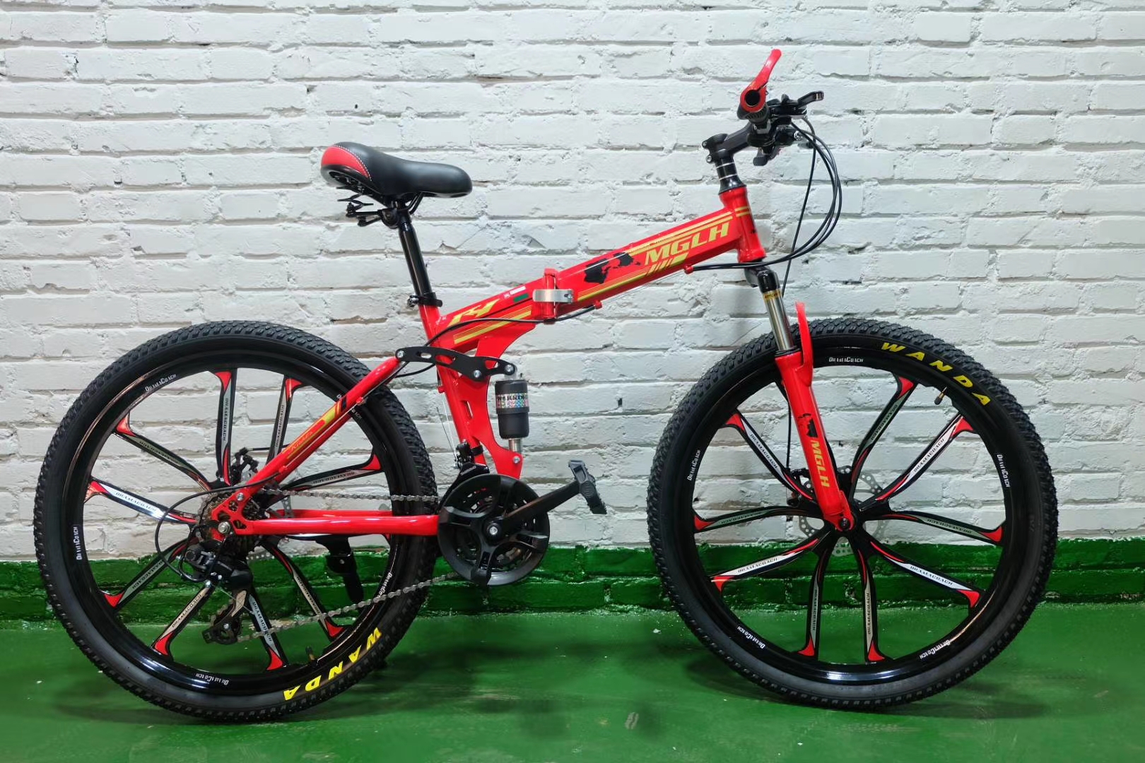 20 Inch Fold Up Bicycles For Adults Steel Frame Inner Painting Length 1.33m