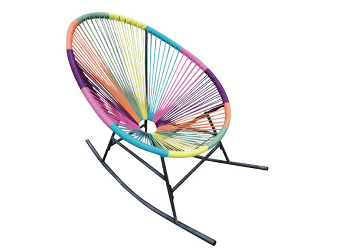 BSCI Approved Outdoor Rattan Rocking Chair Fire Resistant For Bistro