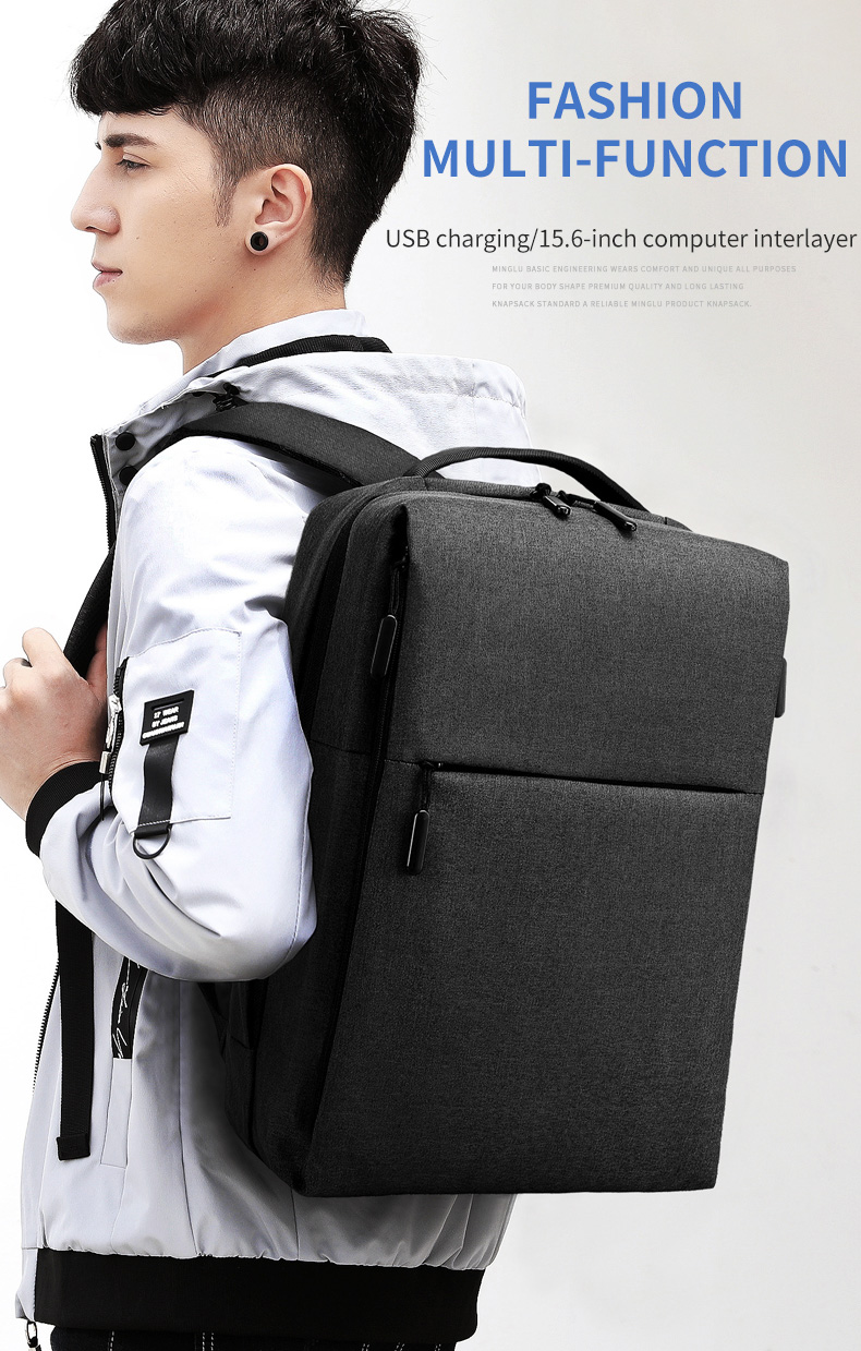 High quality custom logo usb charging men business notebook school waterproof backpack men bagpack laptop backpack