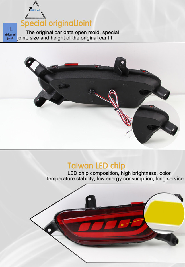 Warning LED Rear Bumper Light For Mazda Cx-3 Reversing Driving Brake 2 Function