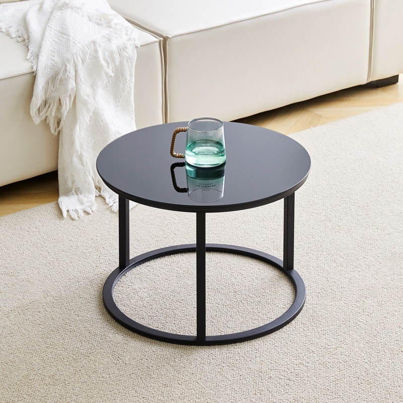 Modern Low Matt Lacquered Metal Coffee Table Set For Hotel Home Office