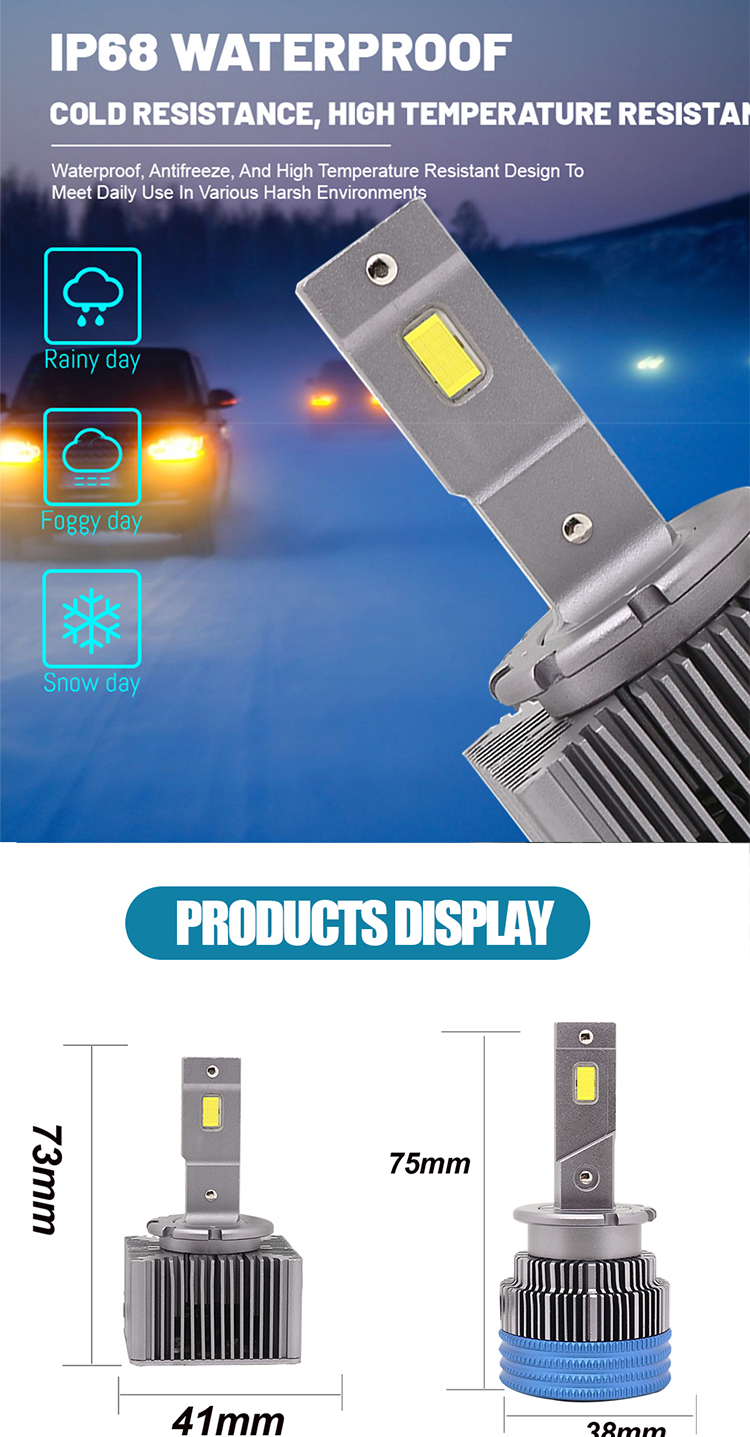 35W D1s Xenon Hid Headlight Bulb D2S D3S Led Car Light Fan Cooling