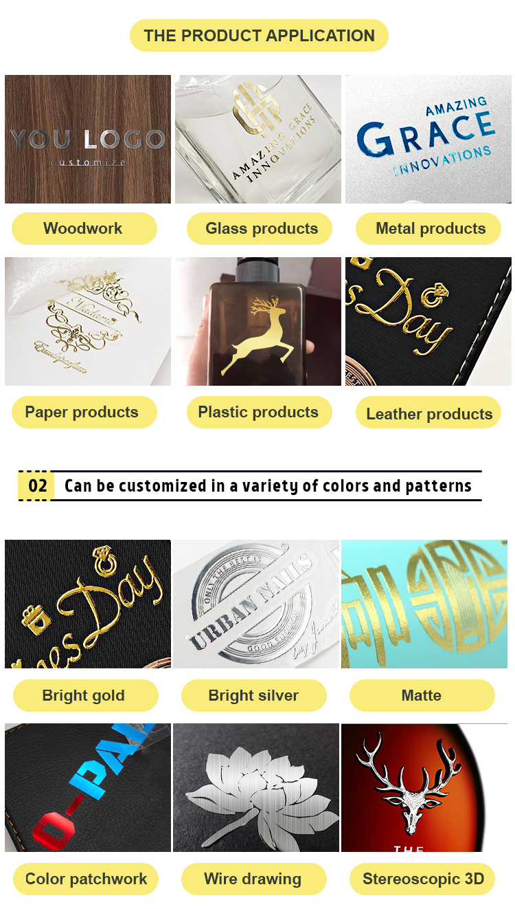 Custom Waterproof Adhesive Metal Transfer Sticker For Boxes Customized Size And Color