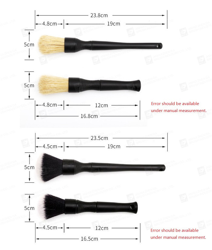 2pcs Super Synthetic Soft Bristle Detailing Brush For Car Interior Screen Cleaning
